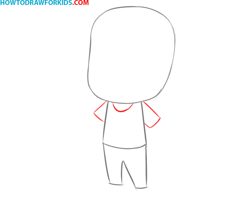 Draw the clothes of the chibi character