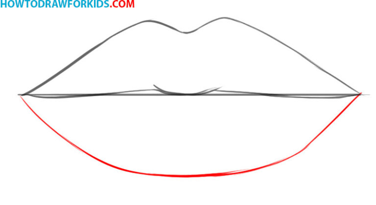 How to Draw Lips - Easy Drawing Tutorial For Kids