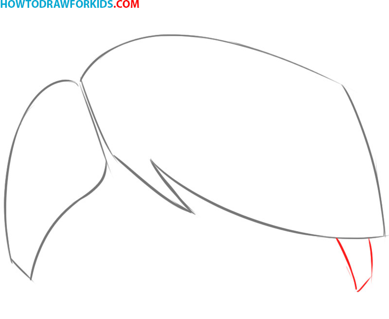 how to draw hair easy
