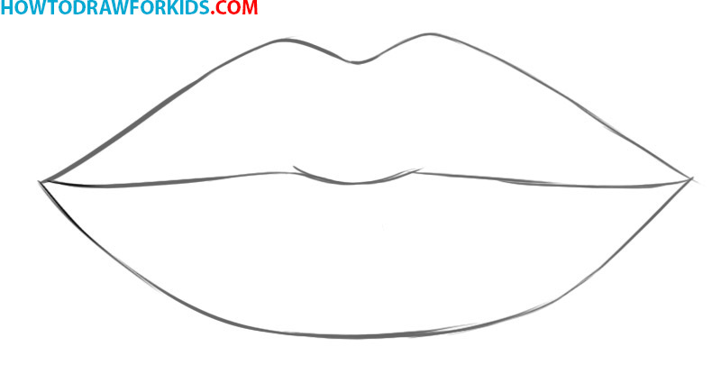 how to draw lips easy