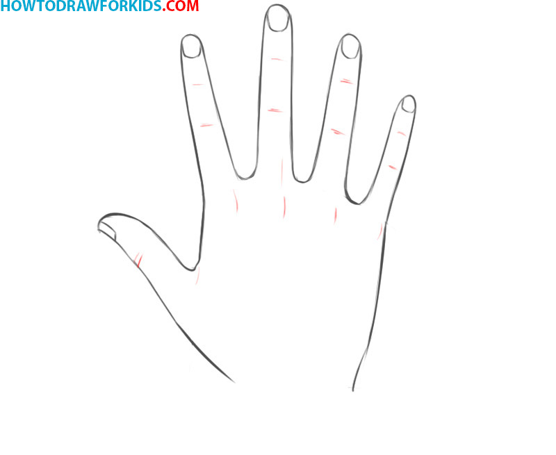 how to draw a hand easy