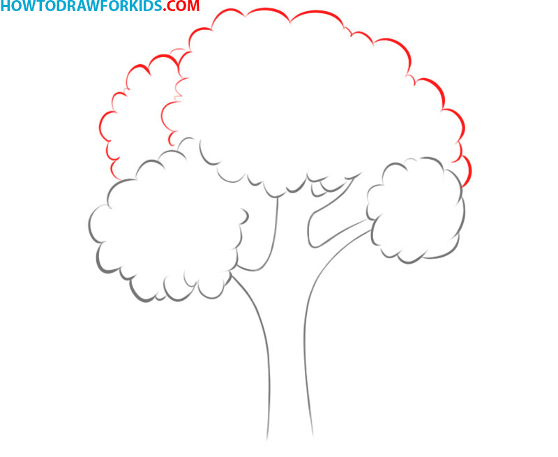 how to draw a tree cartoon
