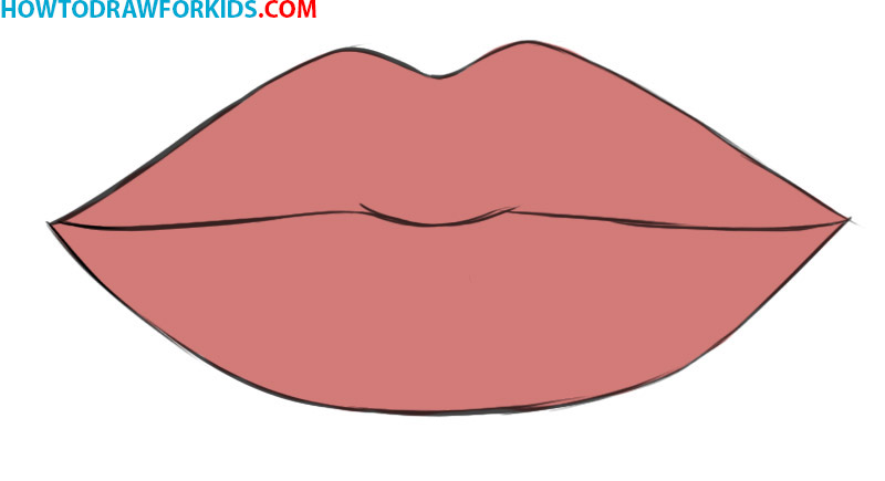 how to draw a mouth step by step for kids