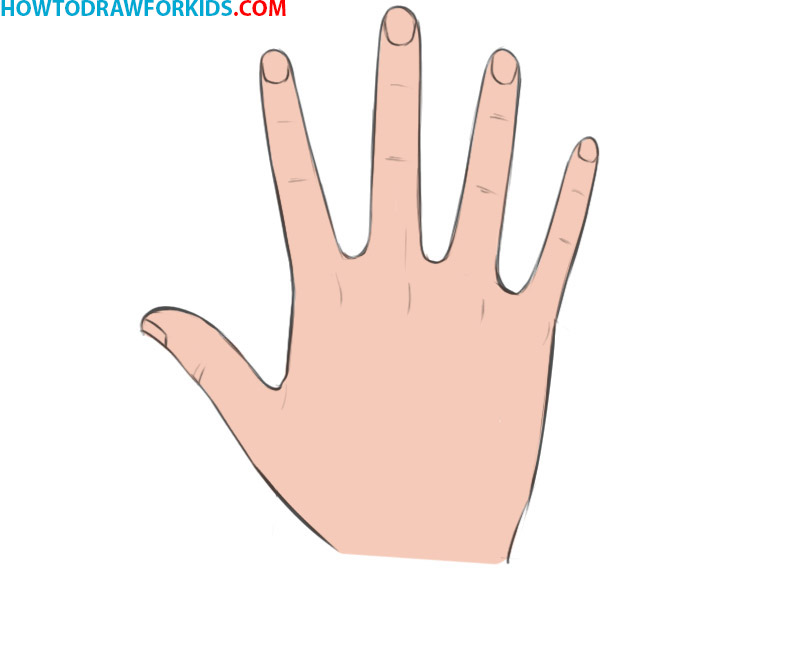 how to draw a hand