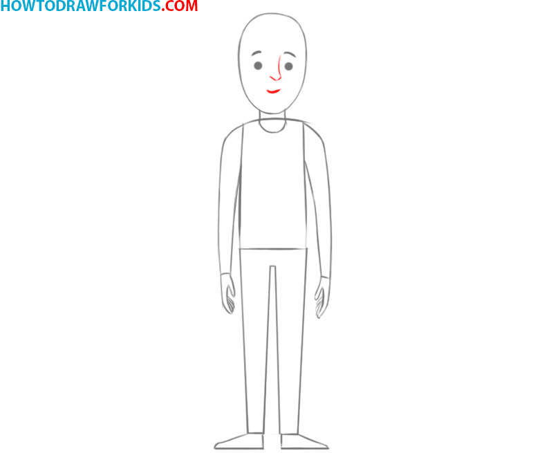 how to draw a person cartoon