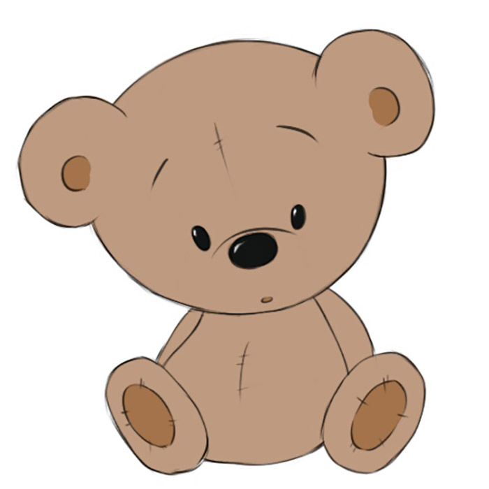 Realistic Teddy Bear Sketch