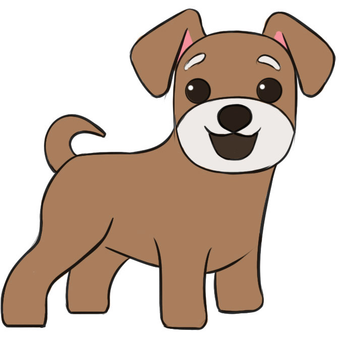 StepbyStep Tutorial for easy drawing dog cute Beginners and Kids