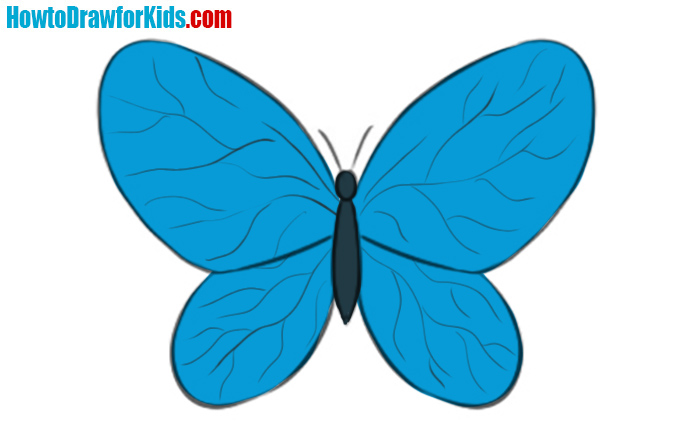 How to draw a butterfly easy for kids