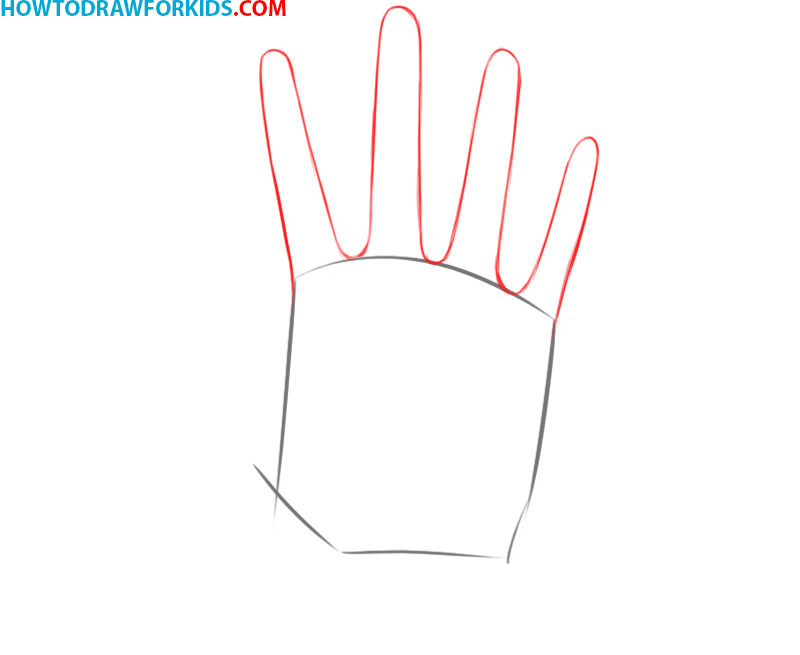 Draw the fingers