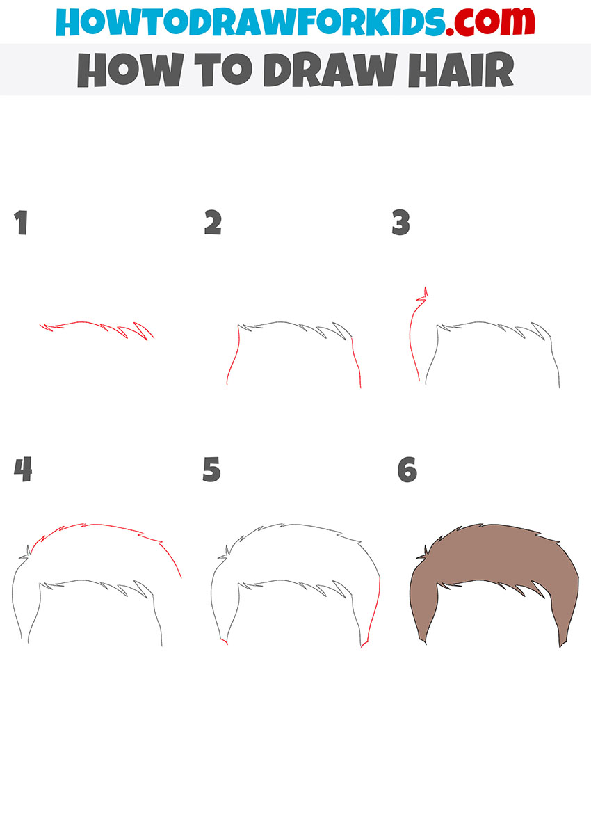 Hair drawing tutorial additional method 1