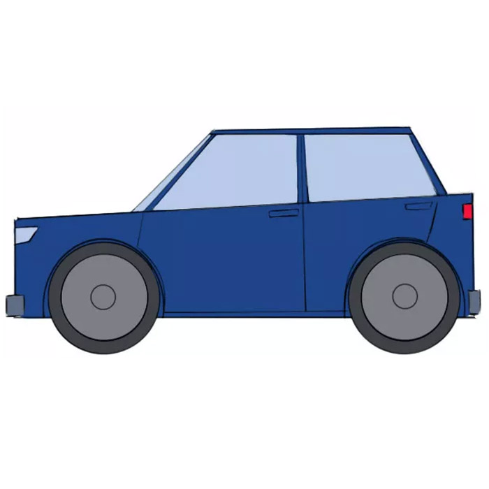 Easy Cartoon Car Drawing