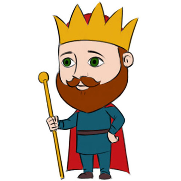 Cartoon Drawing Of A King