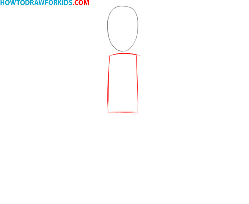 Create the outlines of torso
