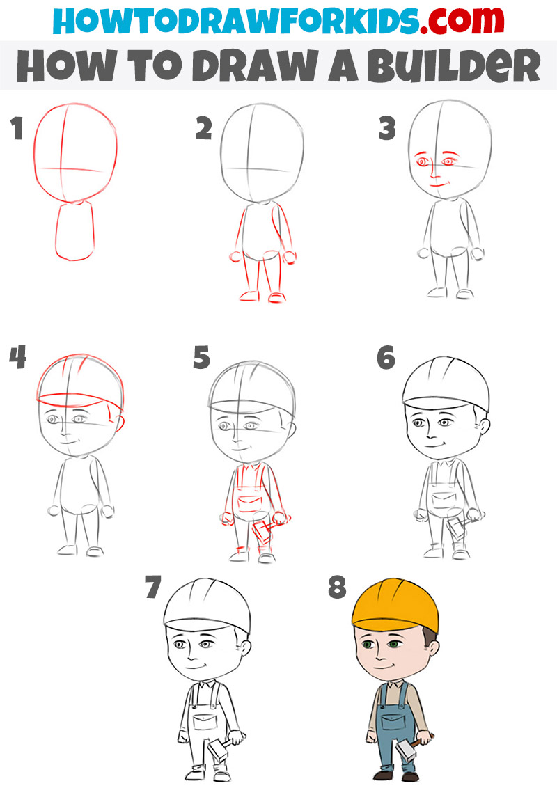 how to draw a builder