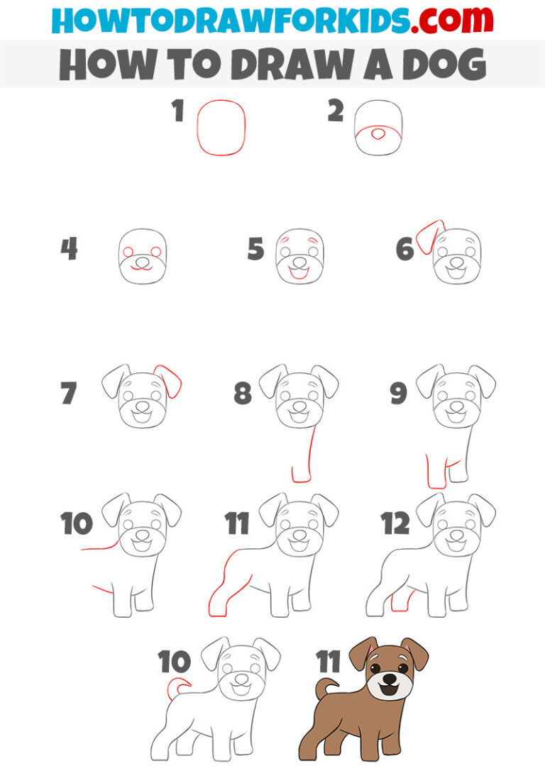 How to Draw a Dog - Easy Drawing Tutorial For Kids