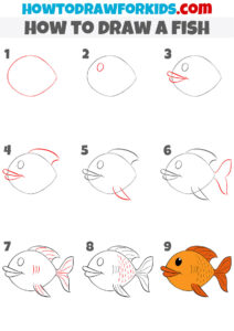 How to Draw a Fish Easy -Drawing Tutorial For Kids