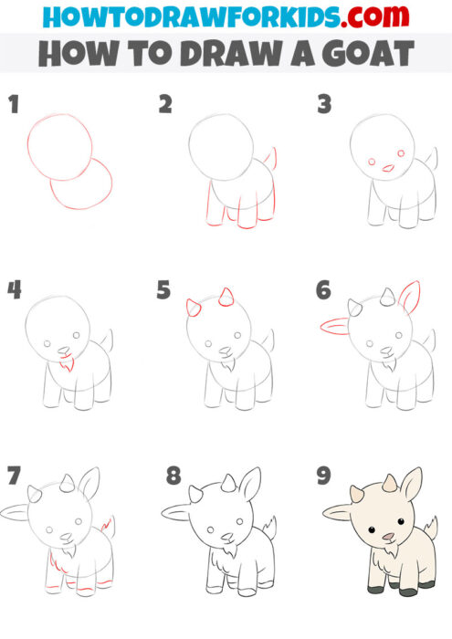 How to Draw a Goat for Kids - Easy Drawing Tutorial