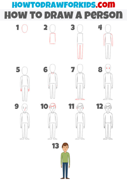 How to Draw a Person - Easy Drawing Tutorial For kids