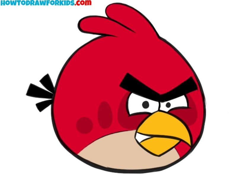 how to draw an angry bird featured image