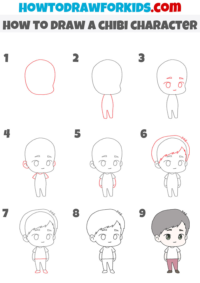 how to draw chibi step by step tutorial