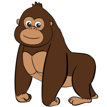 How to Draw a Gorilla For Kids