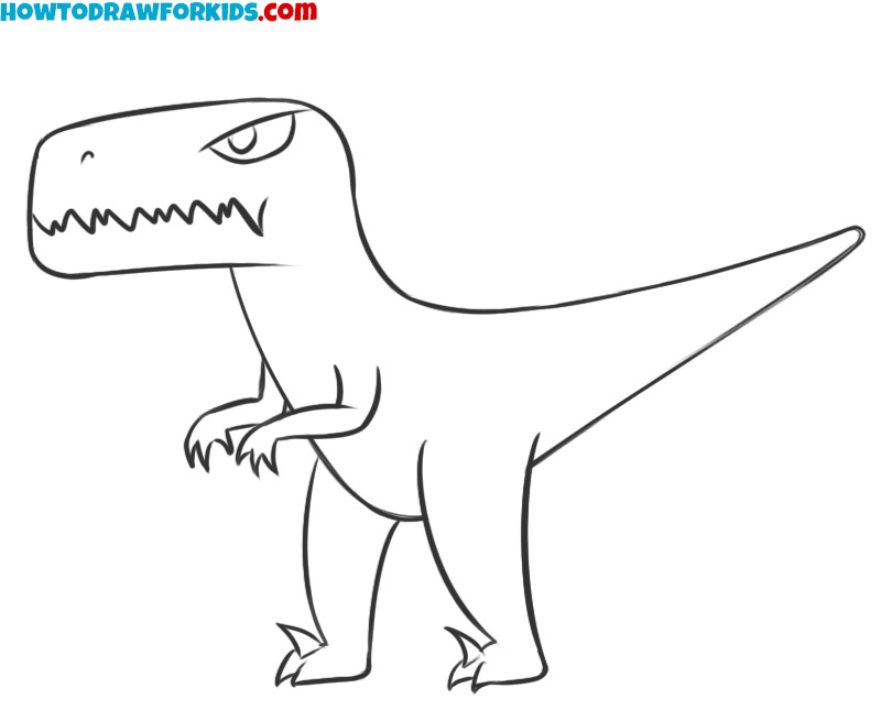 how to draw a velociraptor