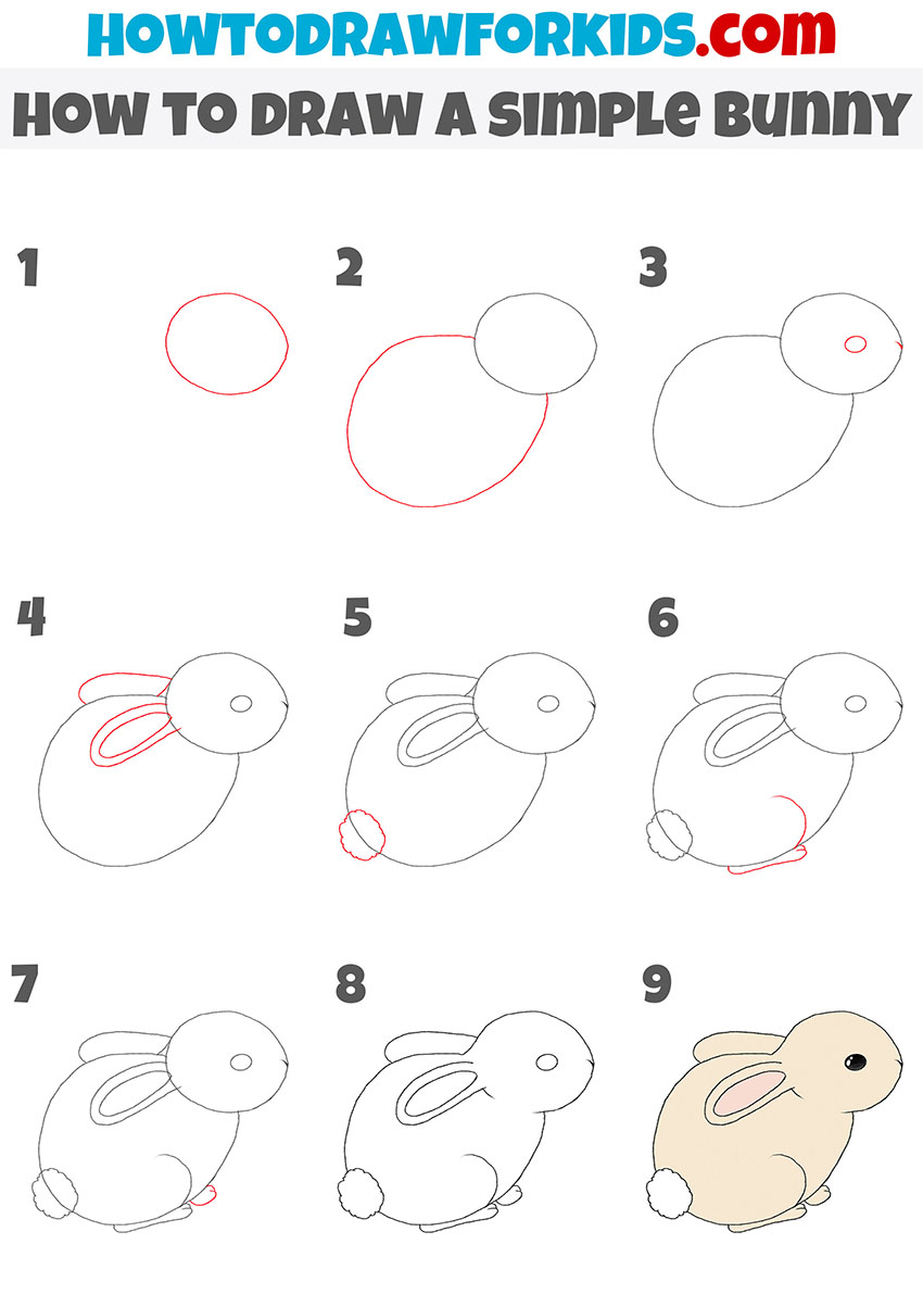 How to draw a bunny from the side