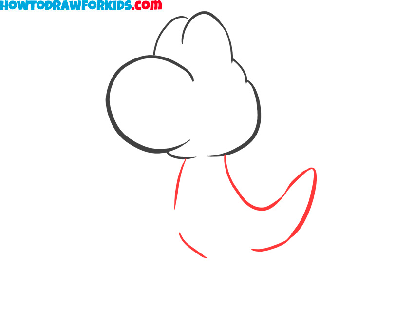 how to draw yoshi step by step