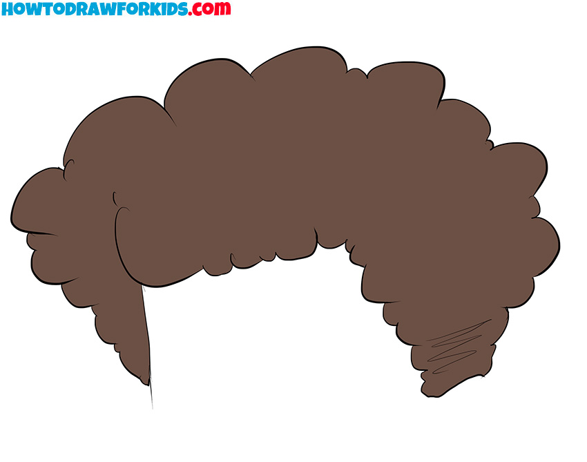 How to draw male curly hair