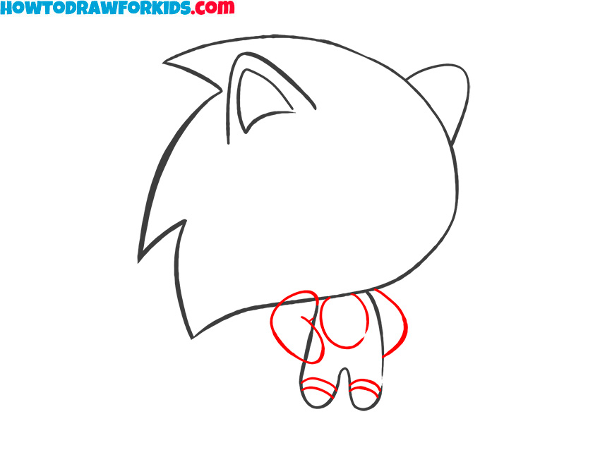 how to draw Sonic step by step