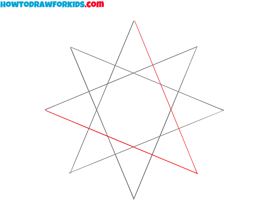 how to draw an Eight-pointed star for kids