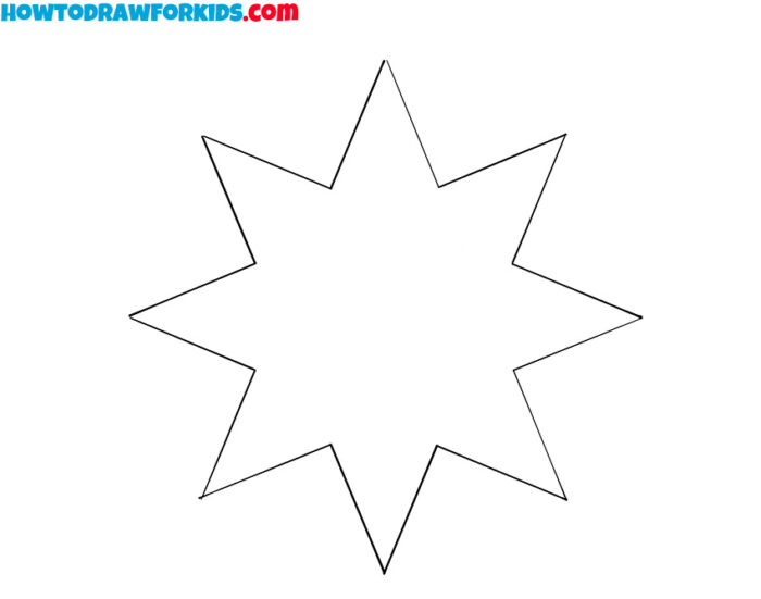 How to Draw an Eight-Pointed Star - Easy Drawing Tutorial For Kids