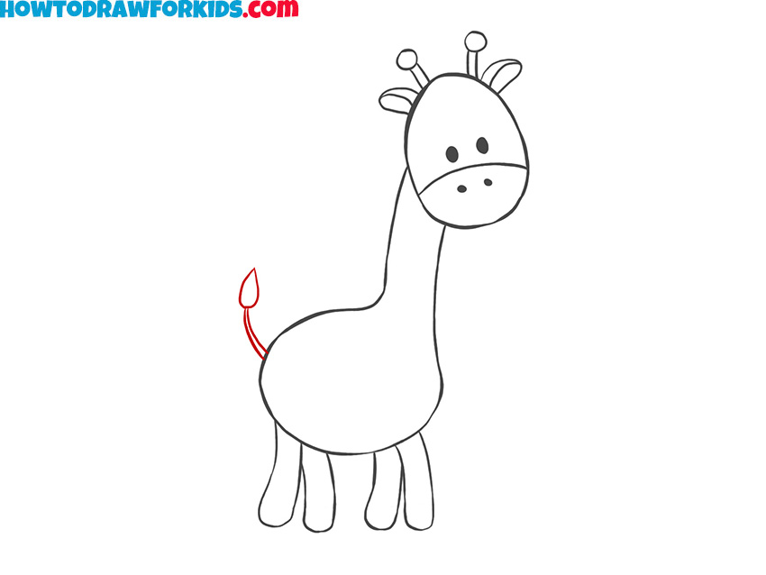 How to draw a giraffe easy