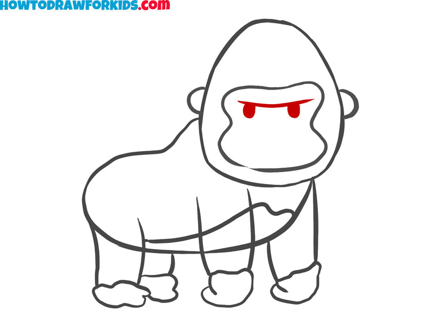 How to draw a gorilla