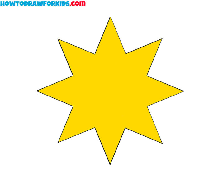 How to Draw an Eight-Pointed Star - Easy Drawing Tutorial For Kids