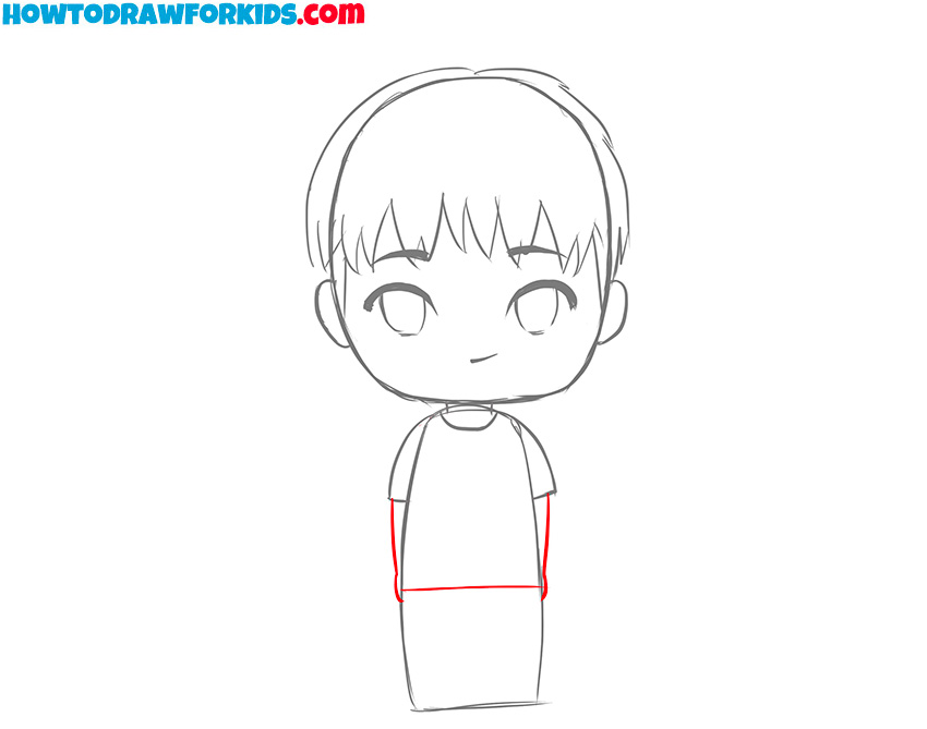 how to draw a boy standing
