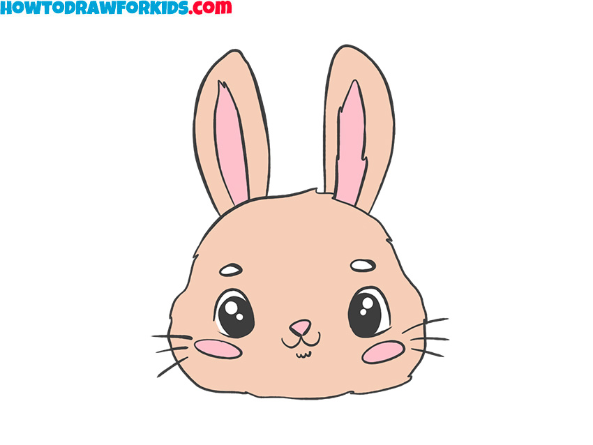 how to draw a bunny face