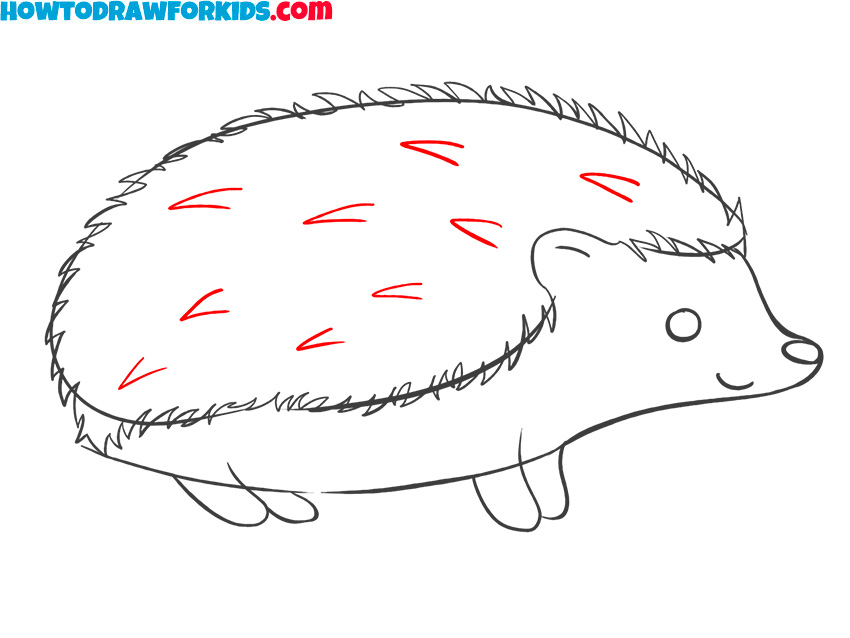 how to draw a hedgehog easy