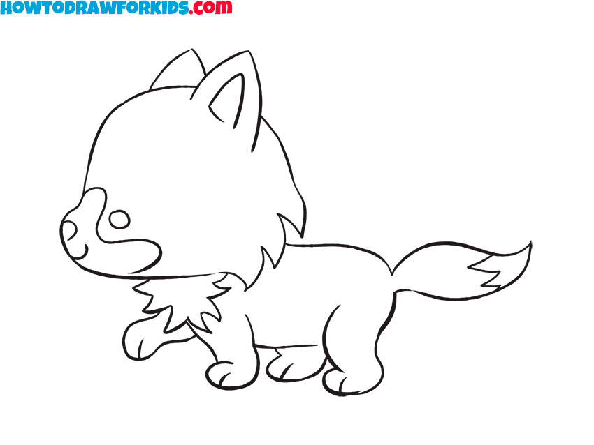 how to draw a wolf easy