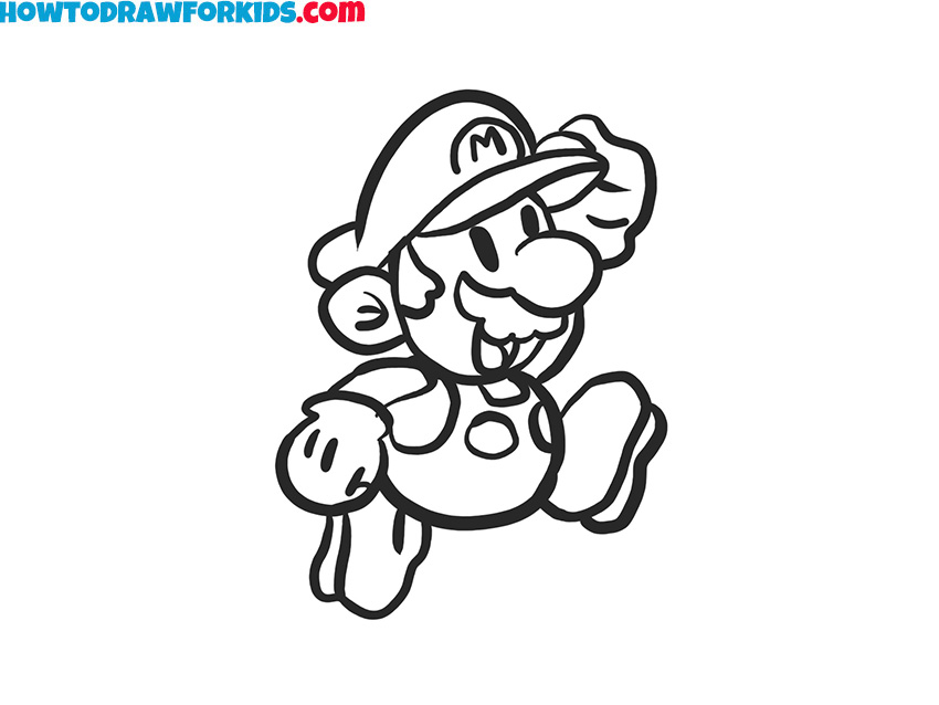 How to draw Mario for kids