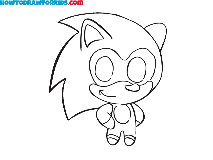 how to draw Sonic for kids
