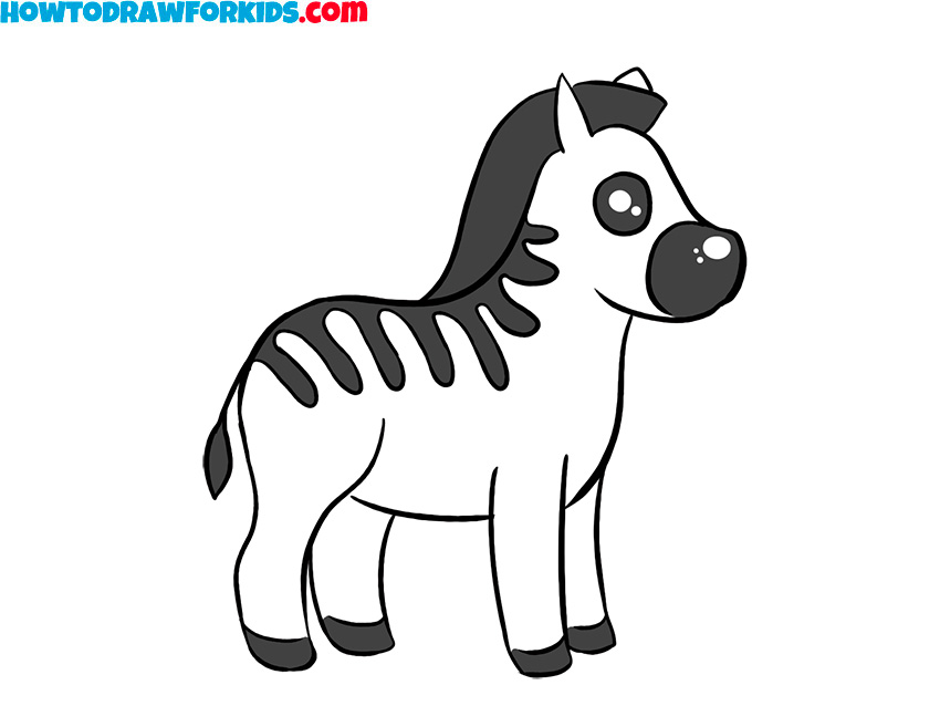 how to draw a zebra