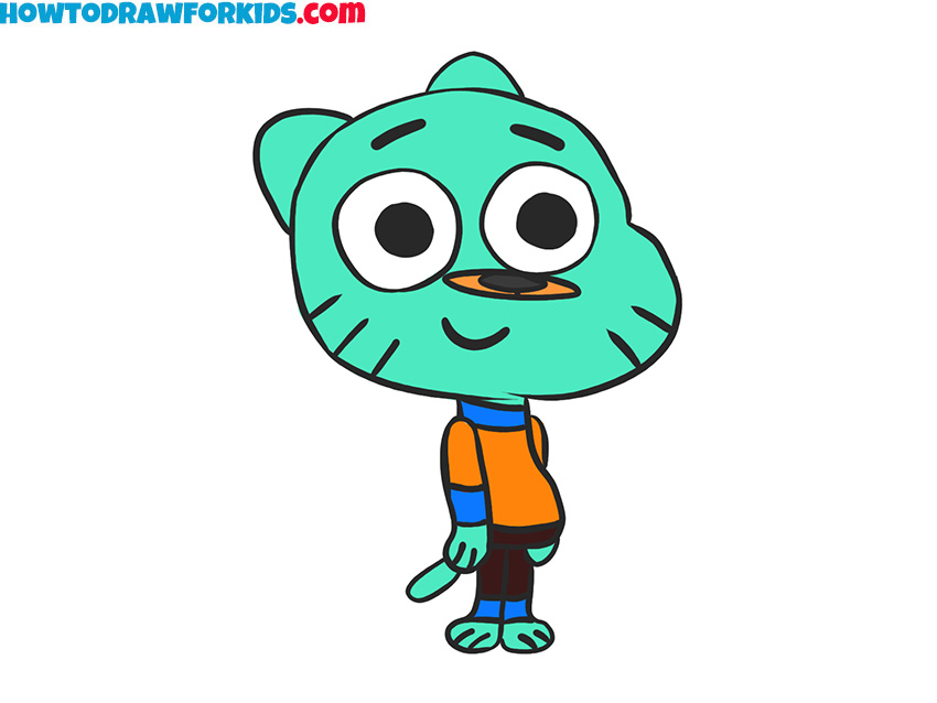 How To Draw The Amazing World Of Gumball Out Line