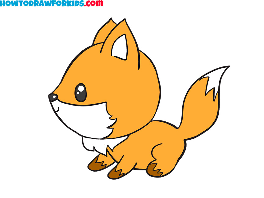 Fox Drawing Easy : Fox Draw Easy Drawing Step | Bodemawasuma