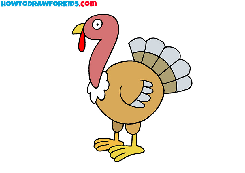 How to Draw a Turkey - Easy Drawing Tutorial For Kids
