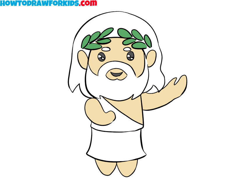 how to draw zeus for kids