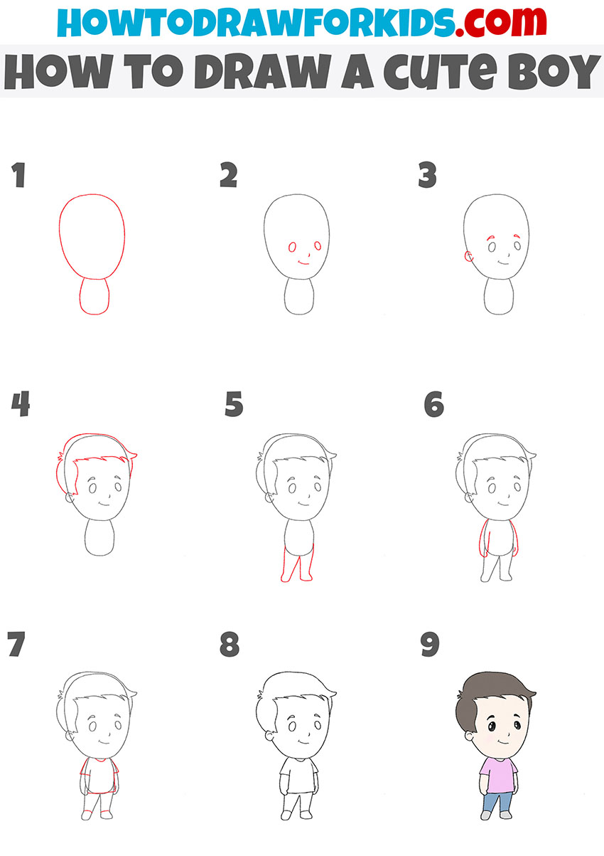 Cute Boy Drawing Tutorial