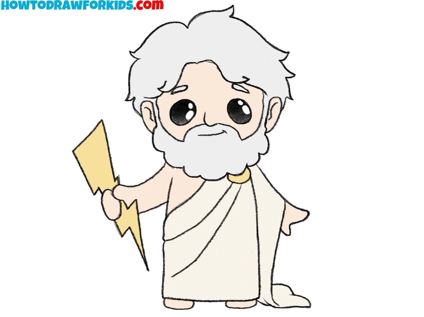 Color your Zeus drawing