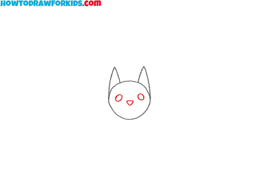 Draw the eyes and nose