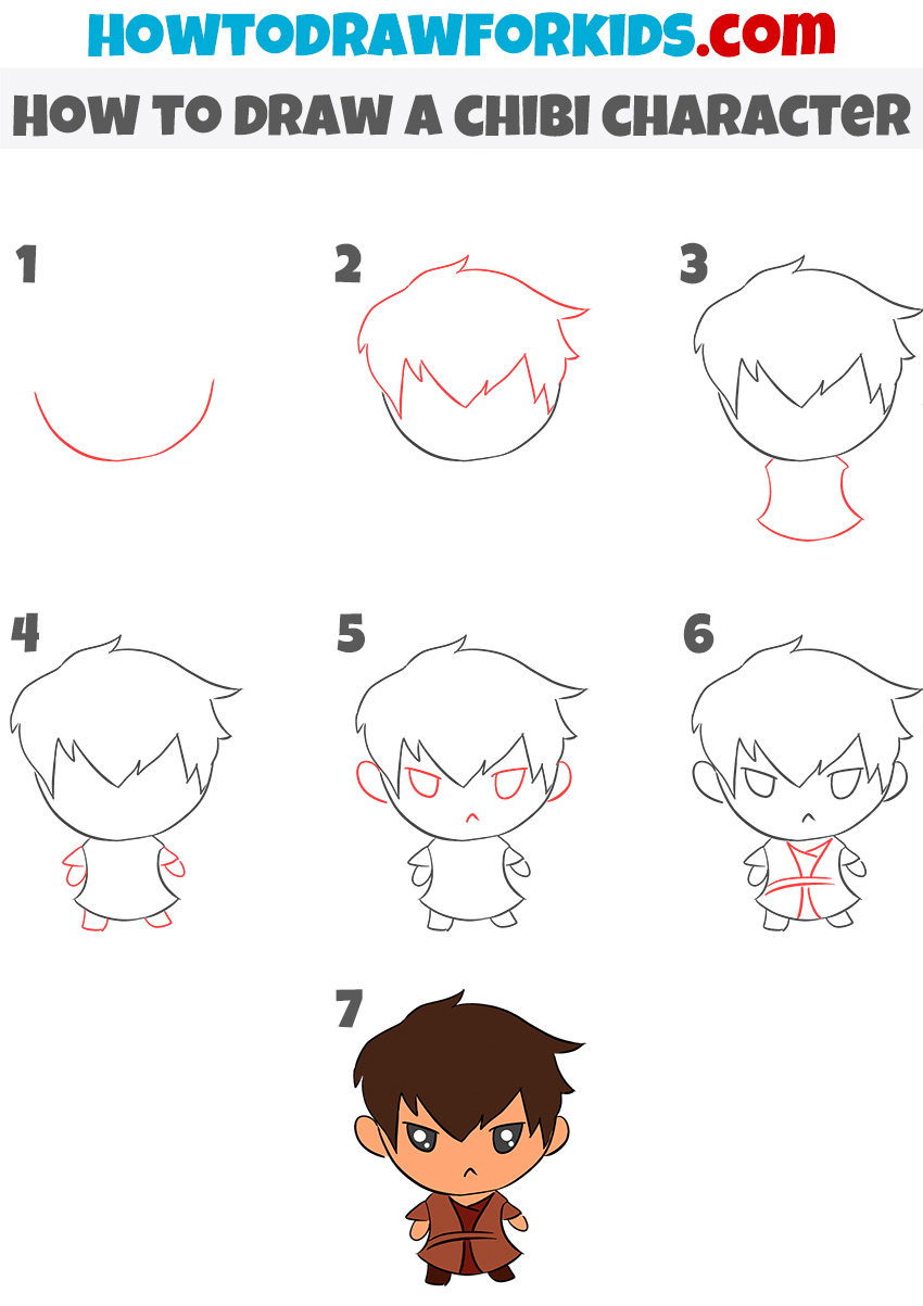 How to Draw a Chibi Character - Easy Drawing Tutorial For Kids
